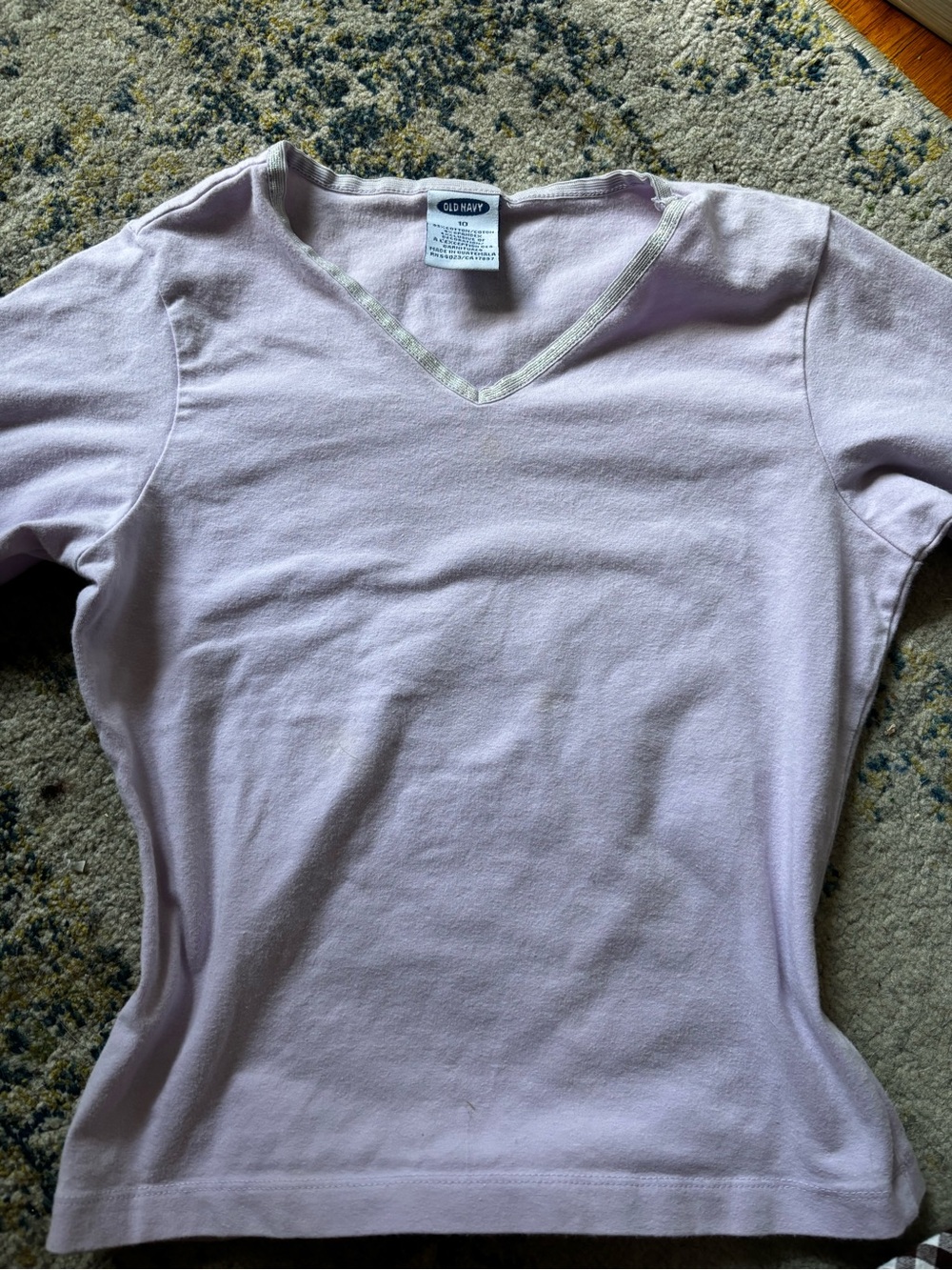 Y2K Pink V-Neck Short Sleeve Tee